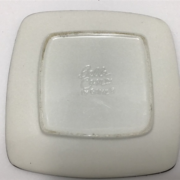 Bella Casa by Ganz Abstract Plate with raised white & Black dots 1990s - Picture 4 of 7